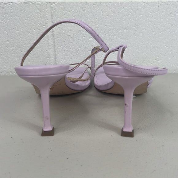 New Ann Taylor Leather Strappy Heeled Sandals Sz 9 Orchid Bloom open toe 585420 - Picture 3 of 4
